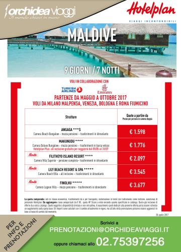 Offerta Maldive maggio ottobre